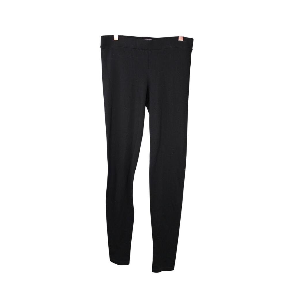 Vince Plain Black Leggings Pull-on Stretch Back Seam Medium